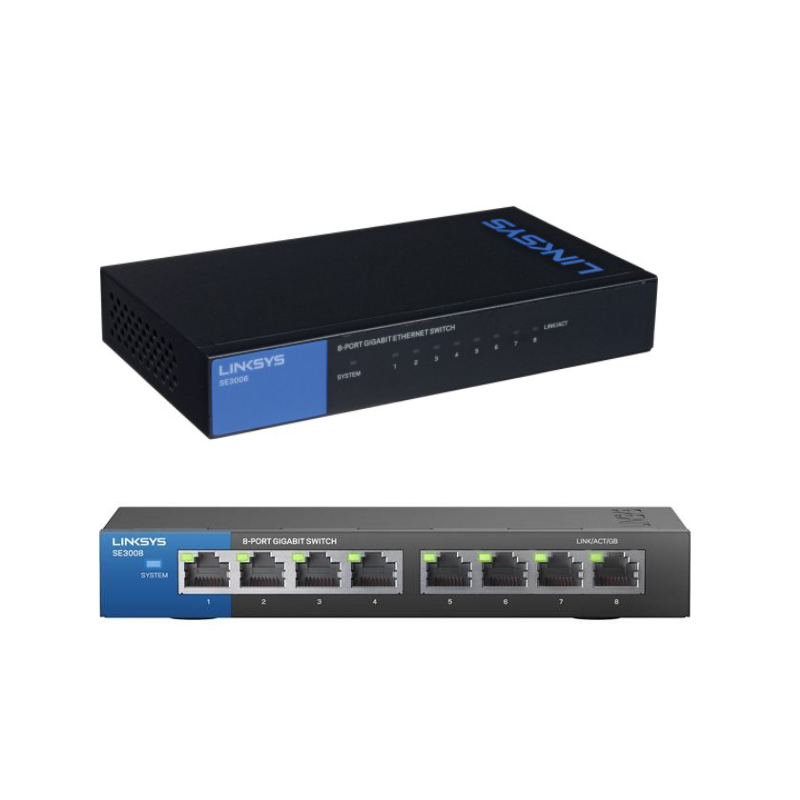 Switch Linksys SE3008 8 Puertos 10/100/1000