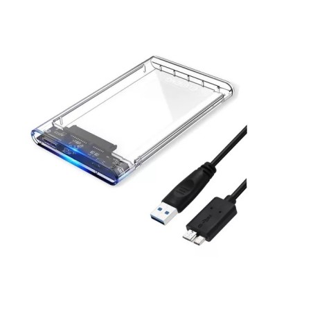 GABINETE PARA DISCO EXTERNO TRANSPARENTE 2.5"